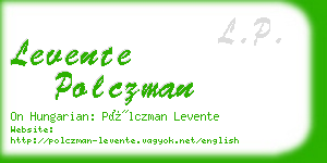 levente polczman business card